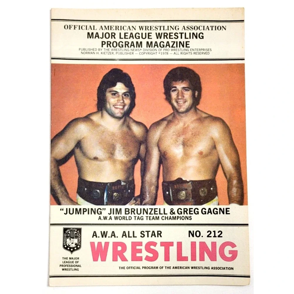 A.W.A. ALL STAR‎ WRESTLING OFFICIAL PROGRAM MAGAZINE # 212 (1978)